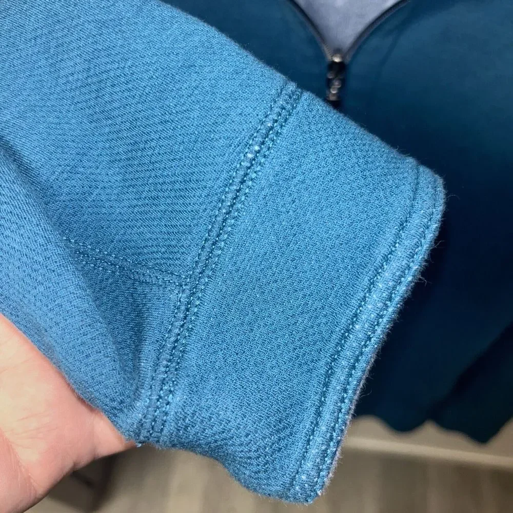 Tommy‎ Bahama Men's Large Quarter Zip Pullover Blue Heavy Sweater